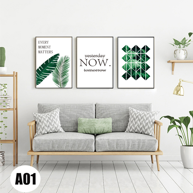 Bộ 3 bức tranh treo tường,tranh canvas hiện đại A01