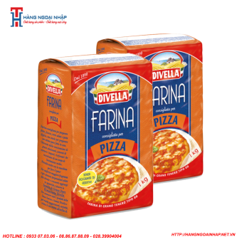 Combo 2 Bột Trộn Sẵn Chuyên Làm Bánh Pizza Farina Divella - 1Kg