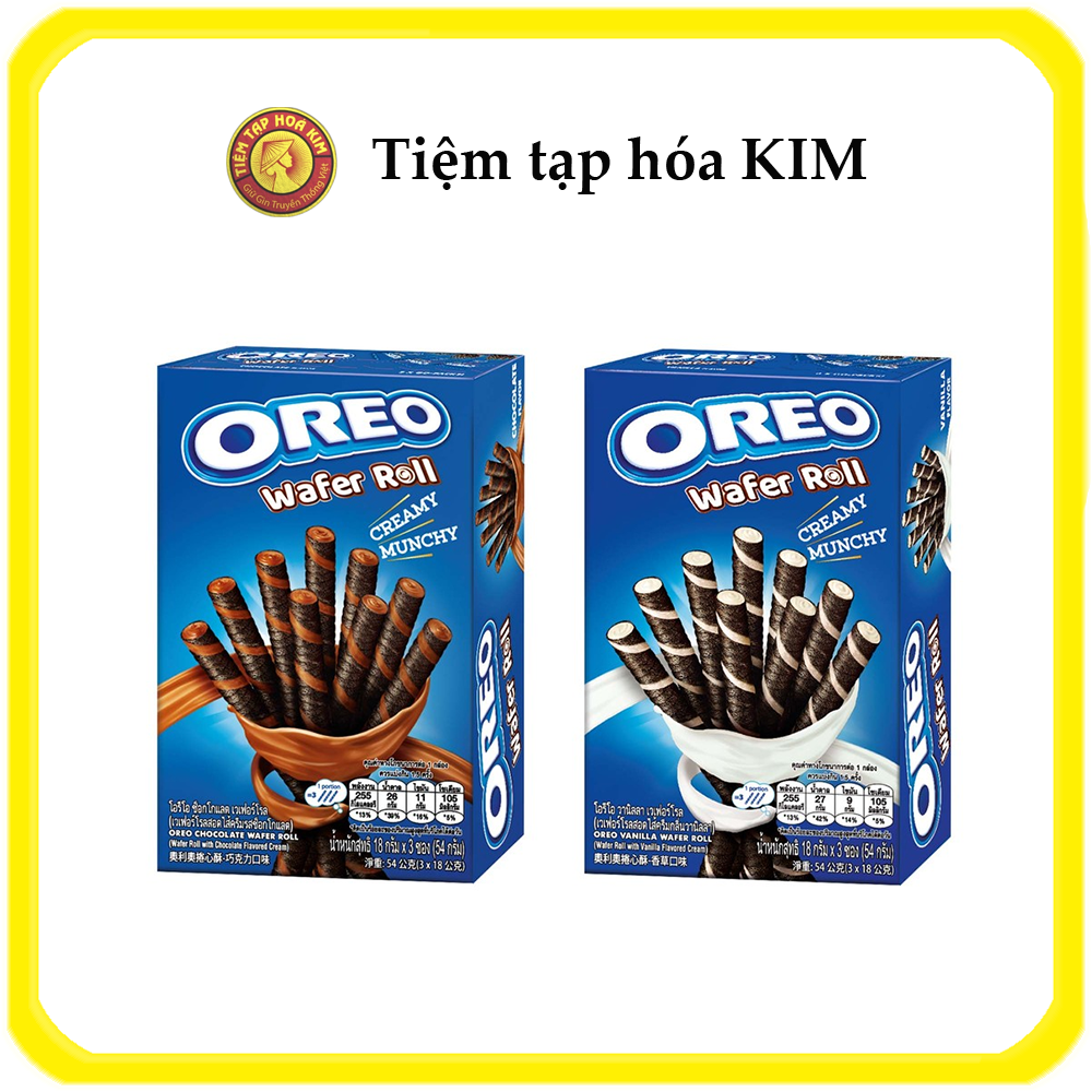 Hộp 3 gói bánh quế Oreo Wafer Roll 18g