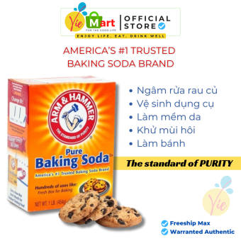 Bột Baking Soda Mỹ đa năng nhiều công dụng - Pure Baking Soda & Arm Hammer 454g