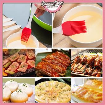 Cọ Silicon Phết Dầu Làm Bánh, Đồ Nướng BBQ nhiều màu 17.5cm