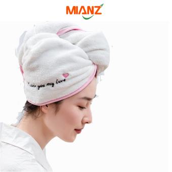 Khăn quấn lau khô tóc gội dầu my love siêu thấm hút - Khăn trùm ủ tóc mềm mịn nhanh khô MIANZ STORE