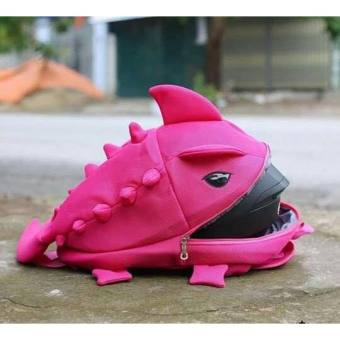 Balo khủng long vải lưới màu hồng siêu dễ thương