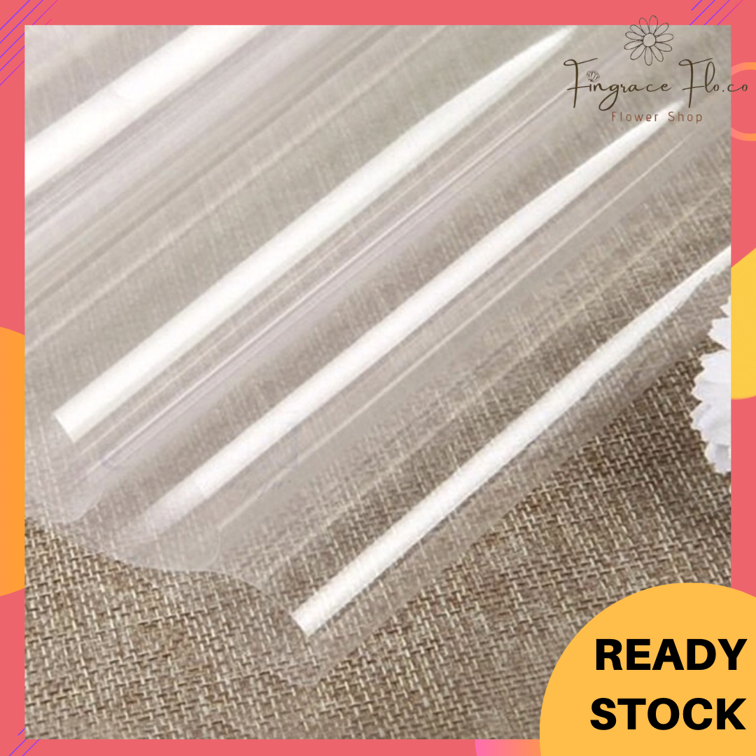 🌸Ready Stock🌸 20pcs Transparent WATERPROOF Flower Wrapping 透明包花纸