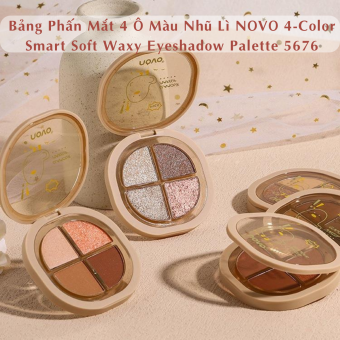 Bảng Phấn Mắt 4 Ô Màu Nhũ Lì NOVO 4-Color Smart Soft Waxy Eyeshadow Palette 5676