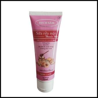 Sữa rửa mặt trắng da, Giữ ẩm, Se khít lỗ chân lông, Ngăn lão hóa tinh BẠCH SÂM (75ml)