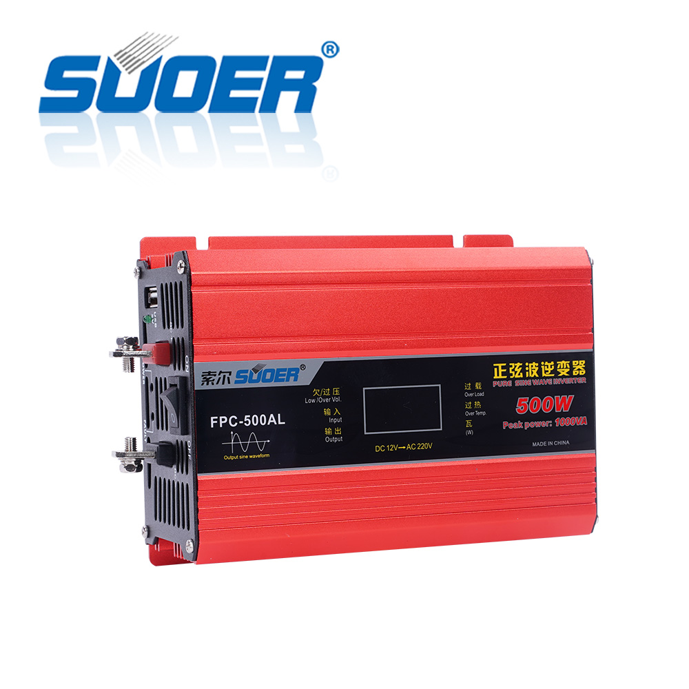 Bộ đổi điện inverter 12v 24V sang 220v sine chuẩn 300w và 500w FPC Suoer 12V 24V