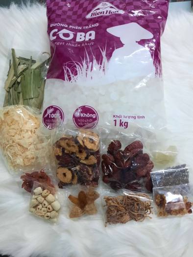 ĐƯỜNG PHÈN BIÊN HÒA TÚI 1KG - Đường phèn sạch trắng Cô Ba 1kg - Đường Phèn Bi 1kg