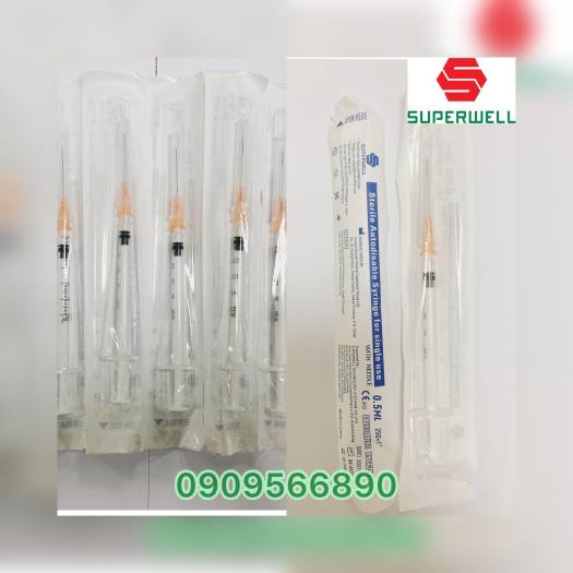 Bơm Tiêm Tự Khóa Superwell 0.5ml