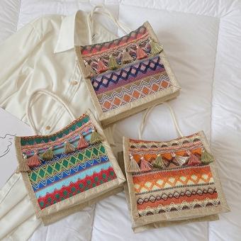 Túi cói mini tua rua, túi cói nhỏ đi biển chụp ảnh decor