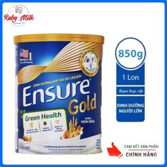 Sữa Ensure Hạnh Nhân Gold Green Health Đạm Thực Vật Lon 850g