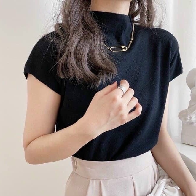 Aó len tay hến 3 phân cực xinh, dễ phối đồ