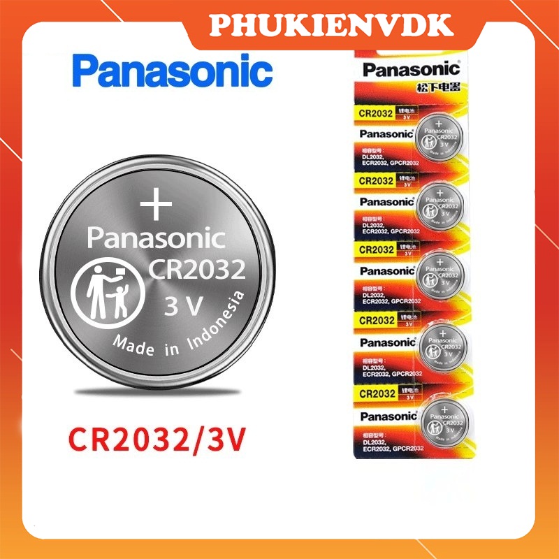 Pin CMOS Panasonic CR2032 / CR1632 / CR2025 / CR1220 / CR1620 / CR2016 / CR1616 (vỉ 5 viên)