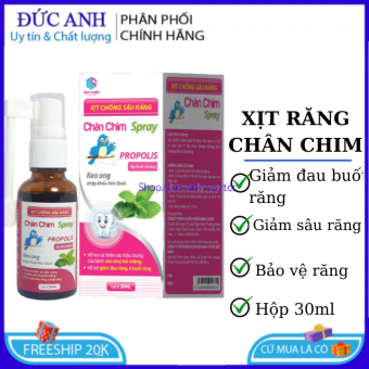 Xịt chống sâu răng Chân chim Spray - giảm đau răng , ê buốt (Lọ 30ml )