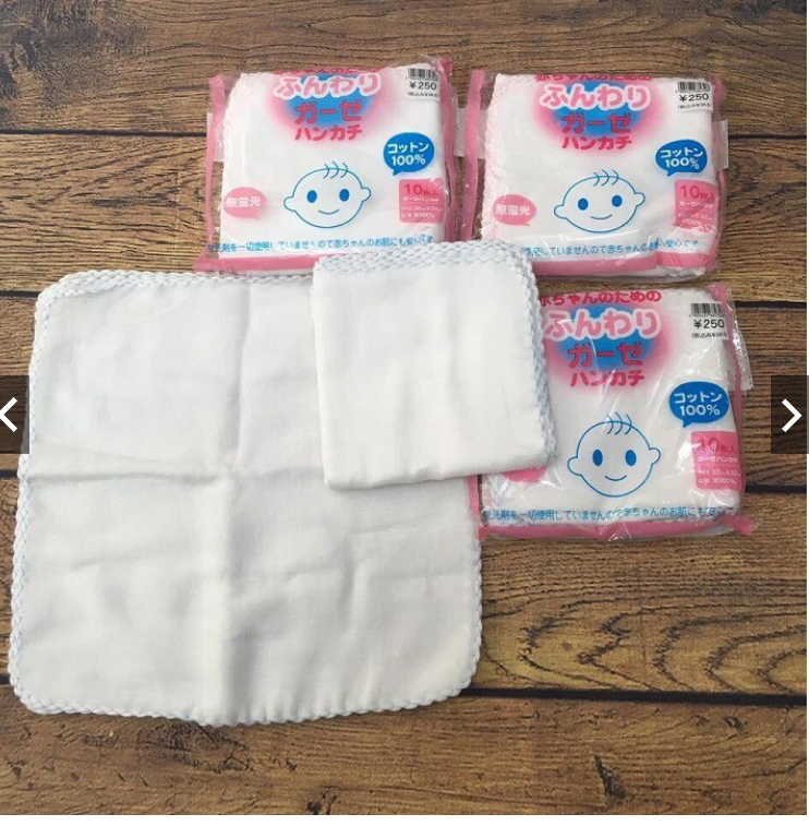 Set 10 khăn xô sữa trắng trơn xuất nhật loại đẹp