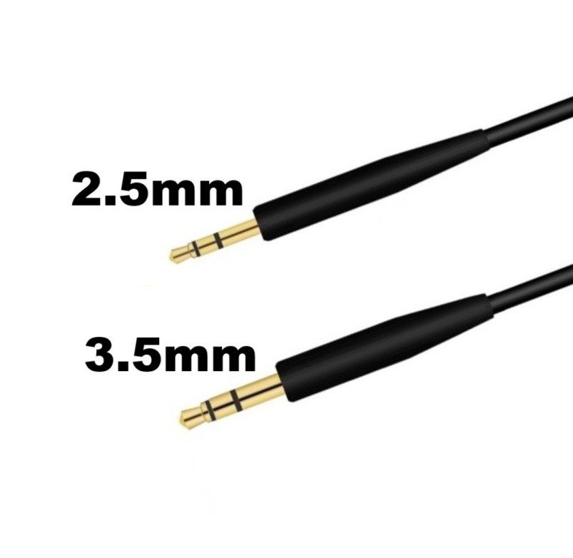 GEEKRIA 10 Inch Black Headphone Cable, 2.5mm To 3.5mm Male To Male