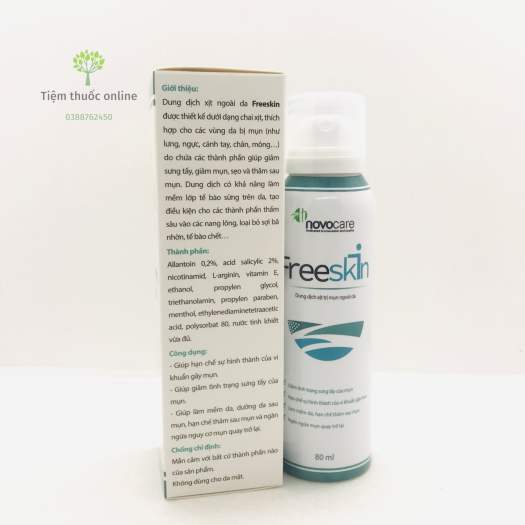 Freeskin dung dịch xịt mụn ngoài da 80ml