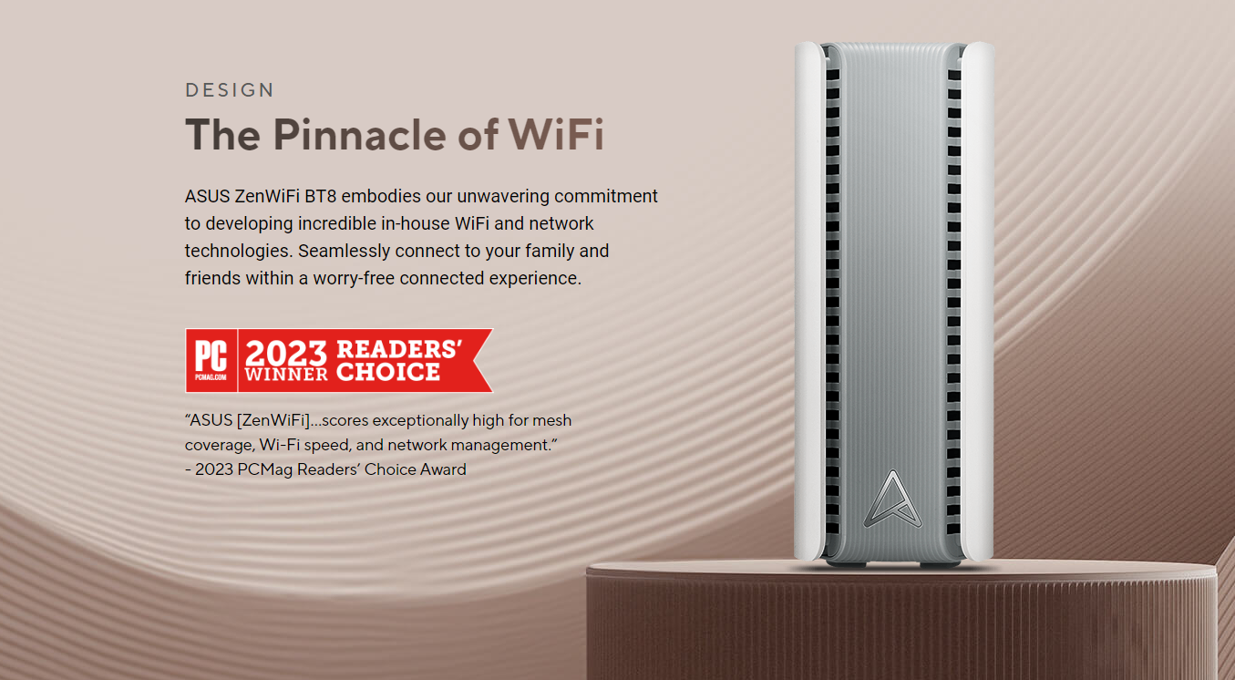 ASUS ZenWiFi BT8 Tri-band WiFi 7 Mesh, 14 Gbps, 5900 sq.ft (2pk