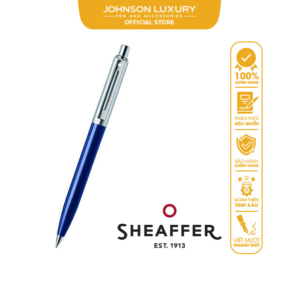 Bút bi khô cao cấp sheaffer sentinel thân màu xanh dương và nắp mạ chrome nhám - e23217351