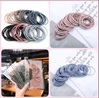 Set 100 dây buộc tóc đủ màu