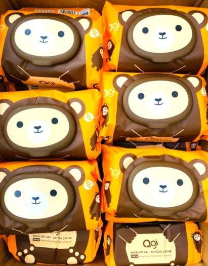 GIAO MÀU NGẪU NHIÊN KHÔNG MÙI) Khăn ướt Agi Hàn Quốc 100 tờ (Không mùi