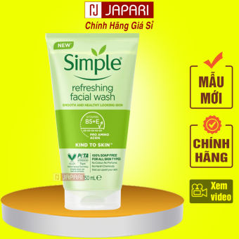 Sữa Rửa Mặt Simple Cho Da Dầu Mụn, Da Khô, Da Nhạy Cảm CHÍNH HÃNG NHẬP KHẨU 150ml - Srm Simple Chăm Sóc Da Mặt Dưỡng Ẩm  - Sửa Rửa Mặt Cho Nam Nữ Cho Mỹ Phẩm Giá Sỉ Japari