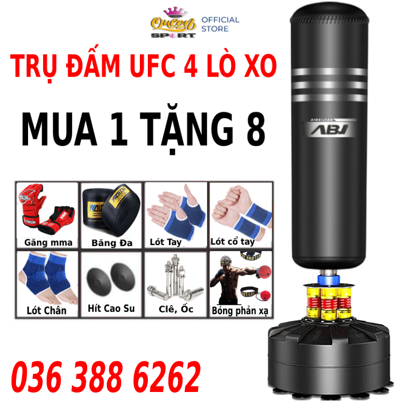 Bao cát đấm bốc boxing tự đứng UFC Aibeijian chính hãng tặng băng tay đấm bốc MMA cao cấp Bao cát boxing dùng tại nhà người lớn trẻ em dụng cụ tập gym Bảo hành 12 tháng