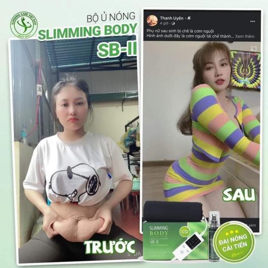 Bộ Đai Ủ Nóng Tan Mỡ Slimming Body SB-II Hàng Chính Hãng, Quấn Nóng Giúp Thải Mỡ Bụng Mỡ Thừa Định Hình Eo Nhanh Về Dáng Cho Chị Em Và An Toàn Cho Mẹ Sau Sinh