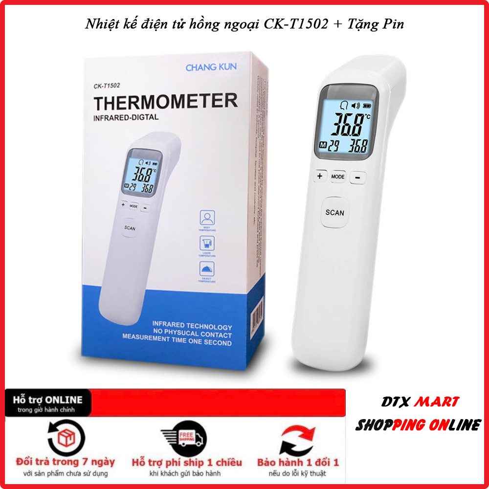 Máy Đo Nhiệt Độ CK-T1502 - Nhiệt Kế Hồng Ngoại Thế Hệ Mới - Công Nghệ Tân Tiến - Độ Chính Xác Cao - Sử Dụng Đơn Giản Tiện Lợi