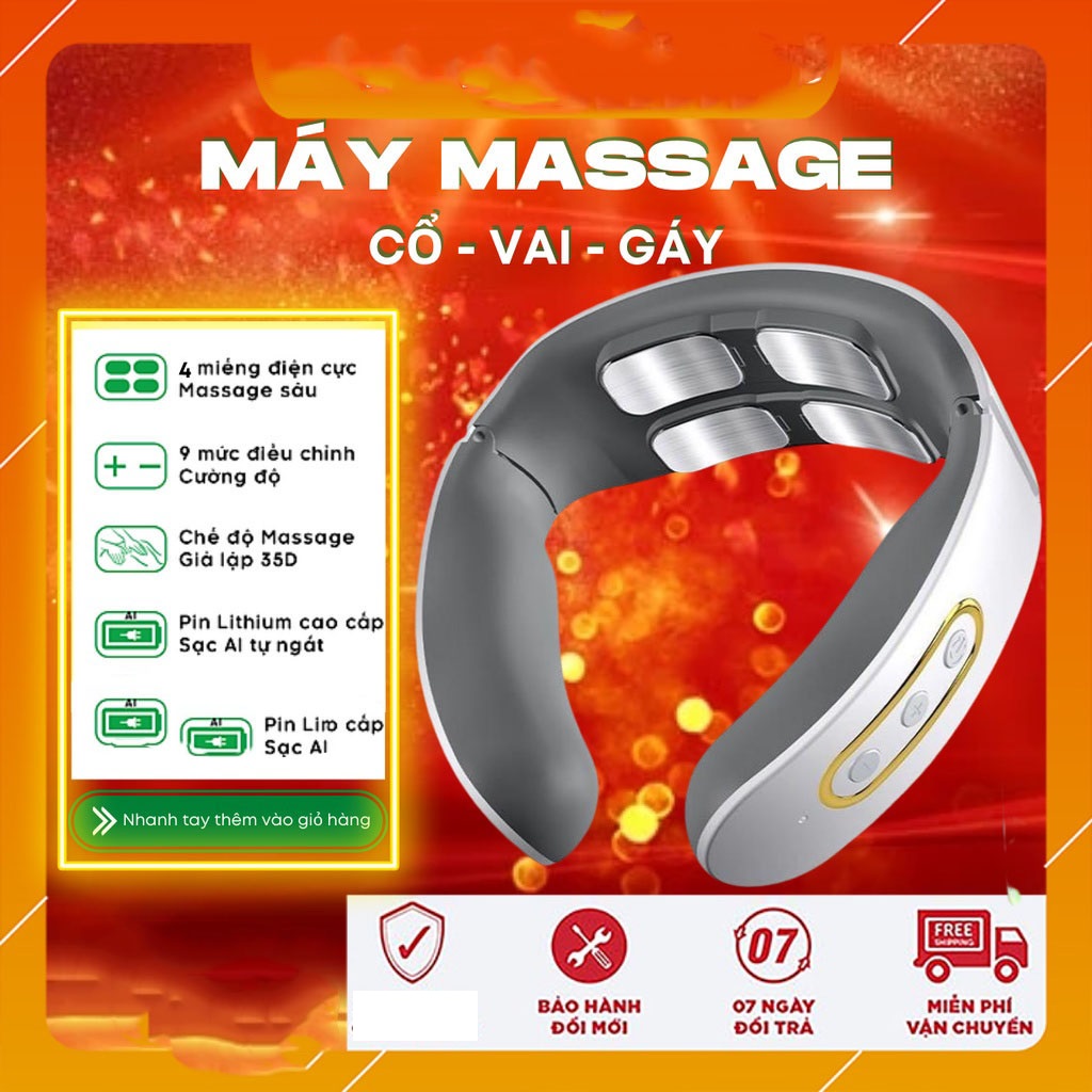 Máy mát xa cổ vai gáy nhiều chế độ- Máy matxa cổ