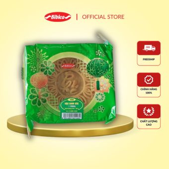 Bánh trung thu dinh dưỡng đậu xanh - gấc 1 Trứng Bibica 150g (40A)