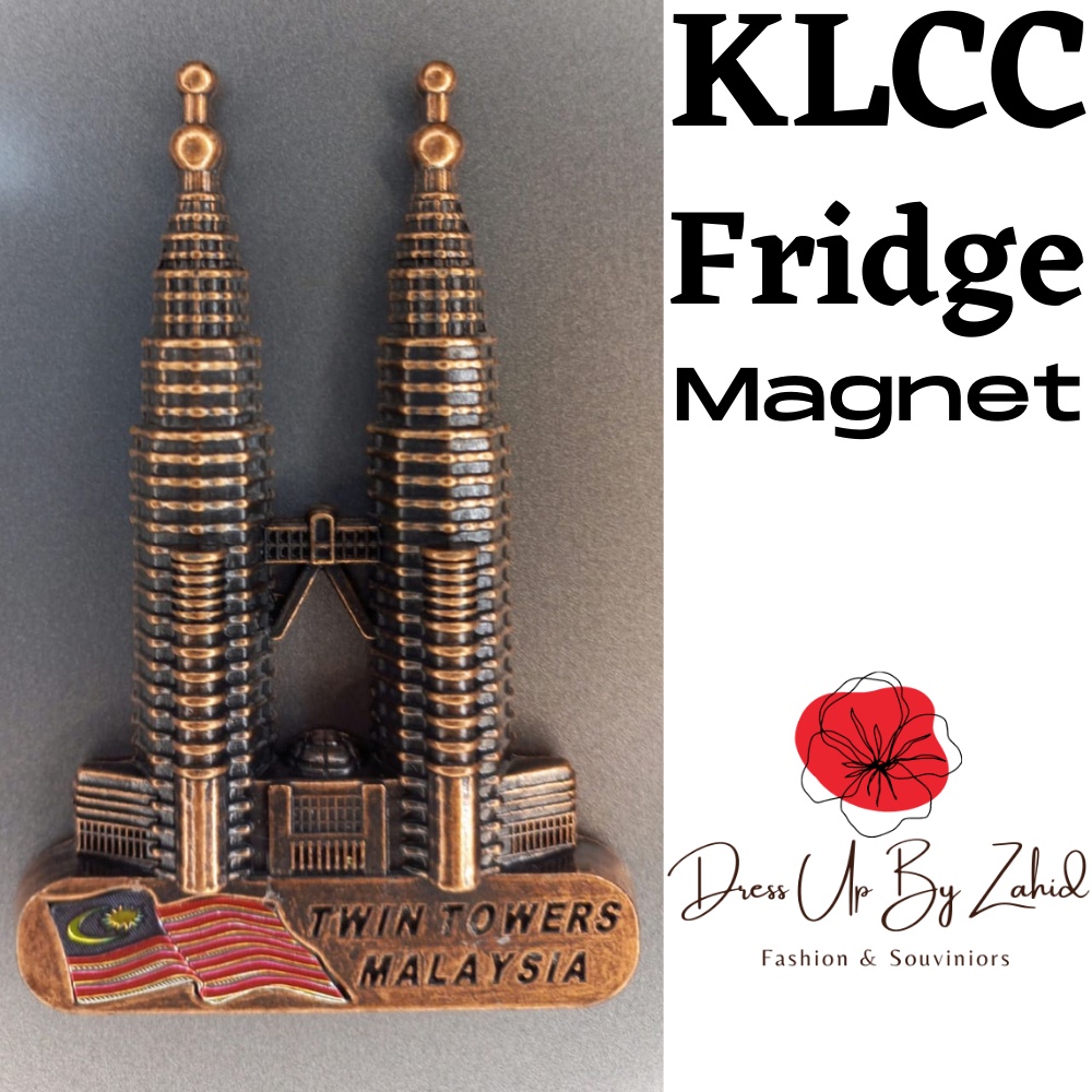 MALAYSIA KLCC Metal Fridge Magnet Landmark Gift Souvenir || Malaysia 3D KLCC Twin Tower Flag Metal Fridge Magnet