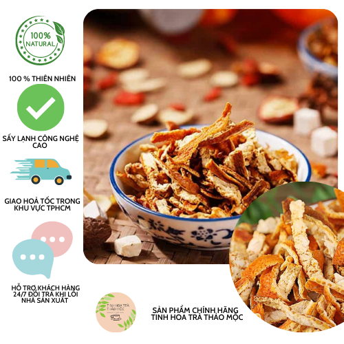 Trần bì loại 1 hảo hạng thơm khô sạch 100 gram_tinhhoatrathaomoc