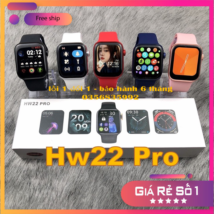 Đồng Hồ Thông Minh HW22 Pro Seri 7 Cao Cấp Mới Nhất 2022 Smart Watch Màn Hình Tràn Viền Sạc Không Dây 2 Nút Vật Lý