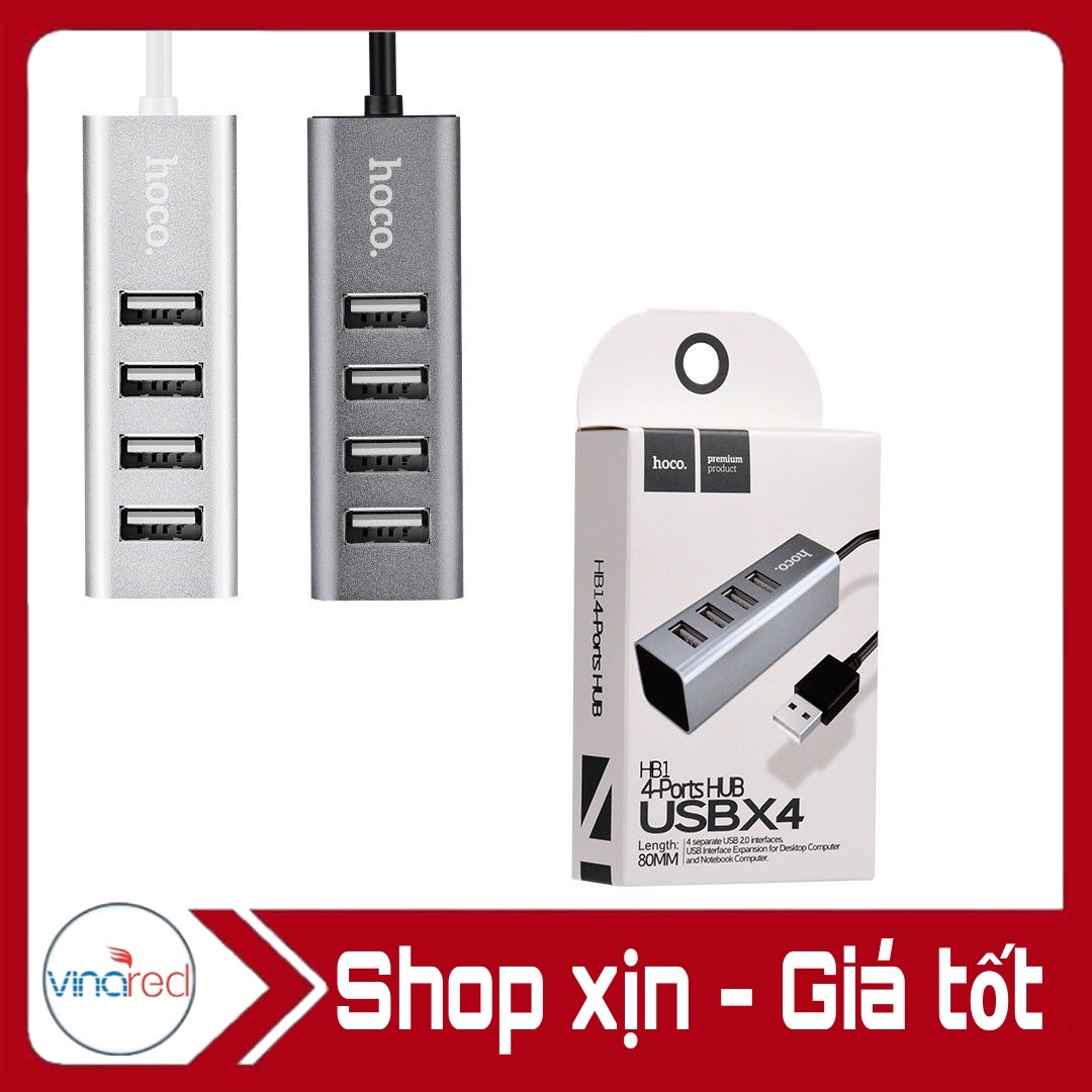 Hub hoco 4 ổ hb1 tiện dụng cổng usb