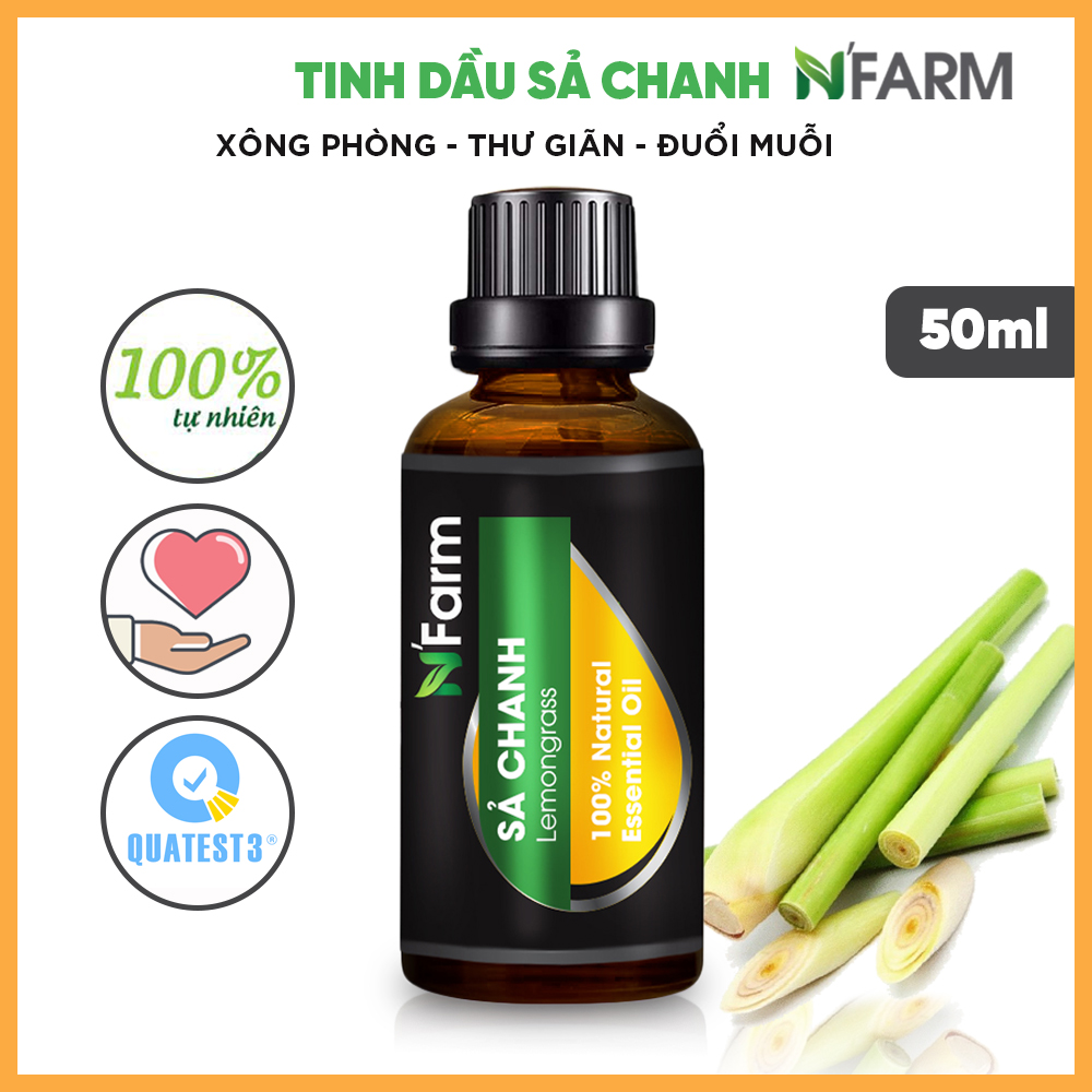 Tinh Dầu Sả Chanh N'farm hương thơm thiền tịnh 50ml