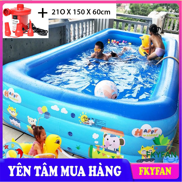 Bể bơi phao trẻ em 2m6, 2m1,1m8,1m5,1m3,1m2, hồ bơi cho bé loại bể dày cho bé, bể bơi cho bé hình chữ nhậ - bể bơi người lớn , bể bơi di dong cho tre em /