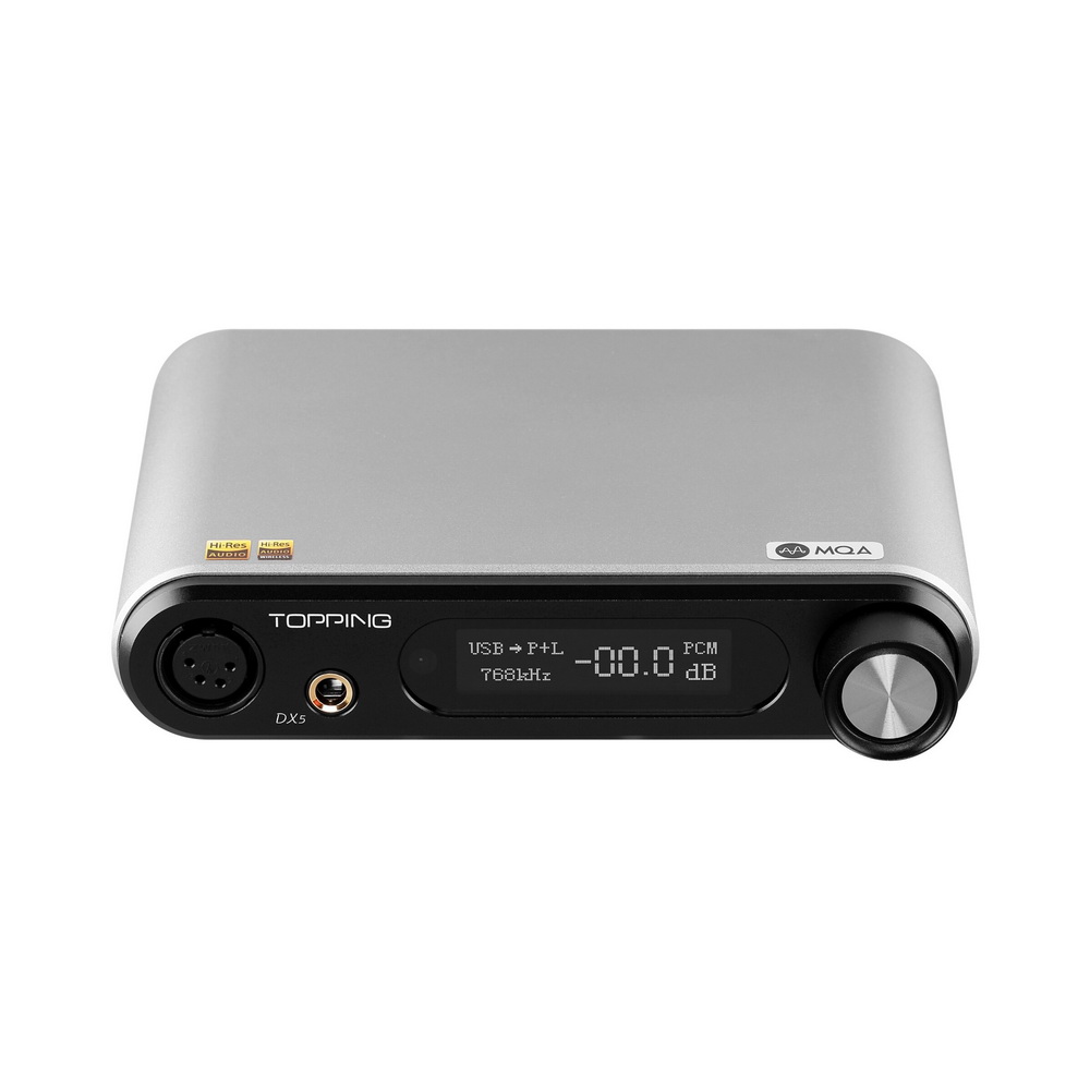 เครื่องเล่นเพลงพกพา ดาคตัวแปลงสัญญาณเสียง DAC Topping DX5 DAC&AMP ตั้งโต๊ะ รองรับ MQA ประกันศูนย์ไทย