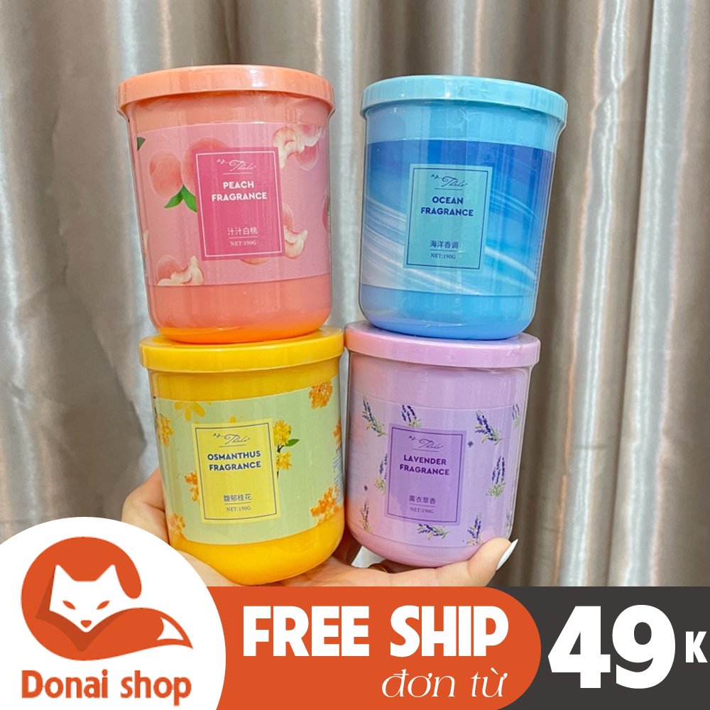 (Top 10 khử mùi) Sáp thơm phòng khử mùi DSST68 phòng ngủ, nhà vệ sinh toilet, ô tô, để thơm phòng, thơm tủ quần áo với 4 mùi hương tự nhiên 190g