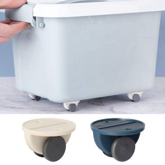4pcs Storage Box Pulley , Casters Pulley Rollers with Self-Adhesive Sticker, Small Furniture Hardware Stick Wheels