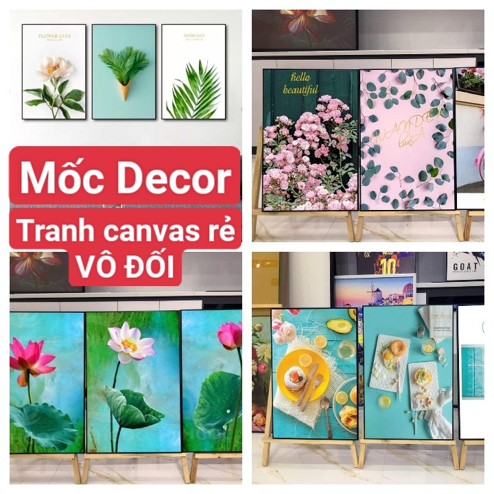 Tranh canvas treo tường combo 3 bức, tranh treo phòng khách, tranh treo phòng ngủ, tranh decor siêu xinh đẹp hơn tranh dán tường, tranh có khung tặng kèm đinh chỉ việc treo