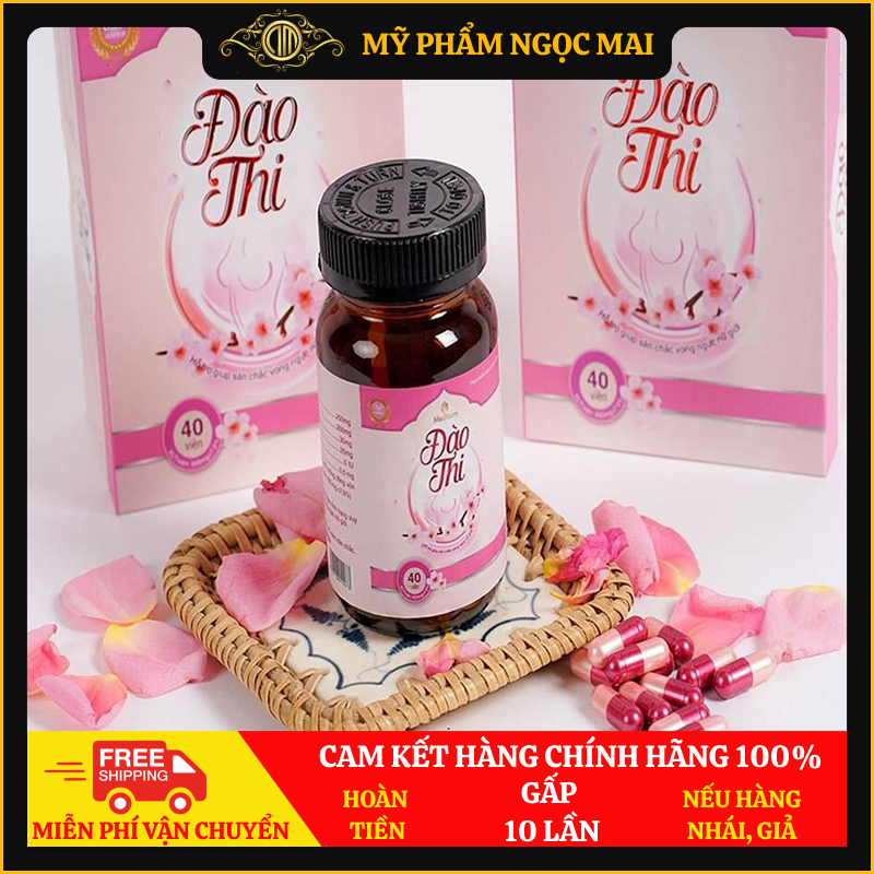 Viên Uống Nở Ngực, Tăng Size vòng 1, Tăng Cường Nội Tiết Tố Nữ Đào Thi Hộp 40 Viên