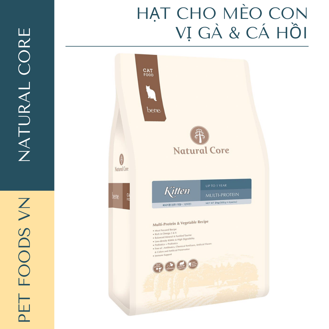 Hạt cho mèo con natural core kitten