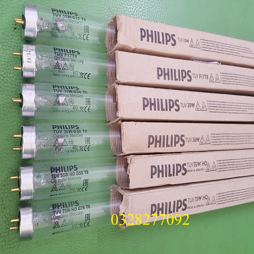 Bóng UV diệt khuẩn dài 60cm Philips TUV F17T8 Poland