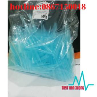 Đầu côn xanh không khía, đầu tuýp xanh, đầu tip pipet 1000ul túi 500 cái
