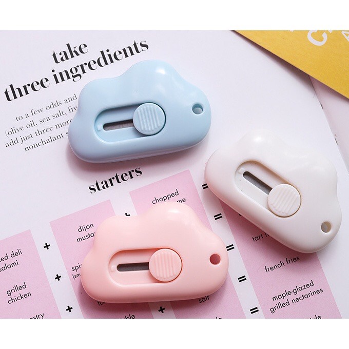 Rọc giấy mini hình cute  - Dao Rọc Giấy Hình Đám Mây Dễ Thương - Có Thể Làm Móc Khóa - Dao rọc cắt g