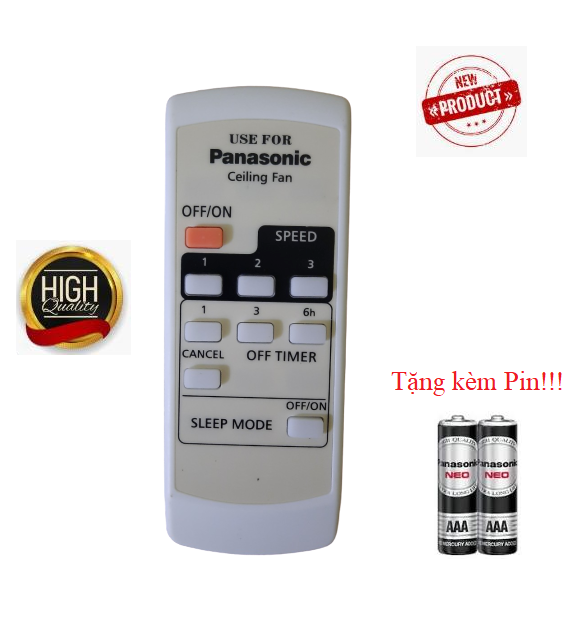 Điều khiển quạt trần 4 cánh Pa_na_so_nic F56MPG/ F56MZG /F564- Hàng mới chất lượng cao Tặng kèm Pin
