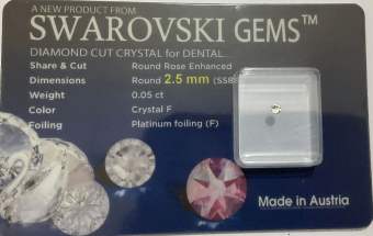 Đá đính răng cao cấp đế bằng từ Cộng hòa áo (Austria)- vỉ 1 viên