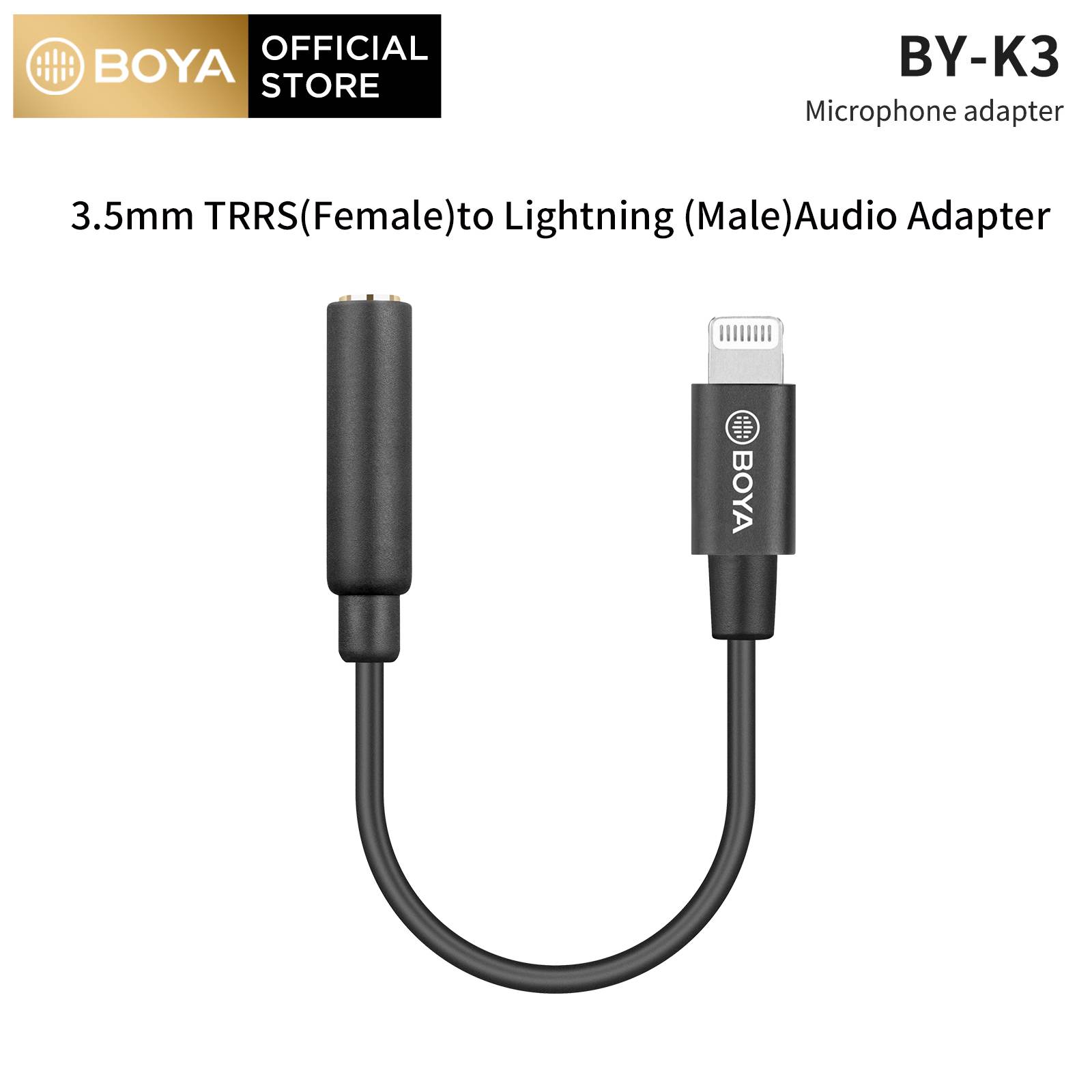 Boya by-k3 3.5mm cáp chuyển đổi từ trrs sang nam