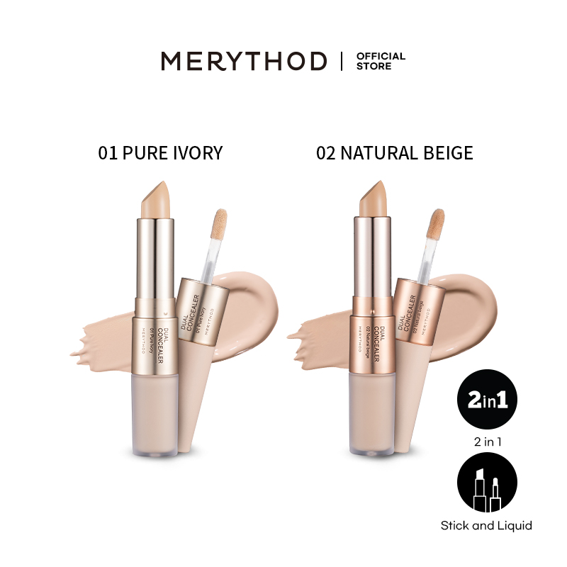 Gambar MERYTHOD Dual Concealer, SPF30 PA++ Balm Stick and Cream Two Types in One Made in Korea